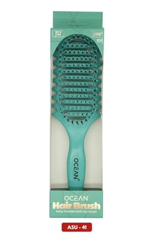 Ocean Oval Kolay Temizlenebilir Saç Fırçası Yeşil Asu-41