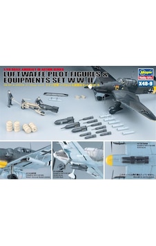 Hasegawa X48-9 36009 1/48 Ölçek, Luftwaffe Pilot Figürleri Ve Ekipmanları Ww Iı Plastik Model Kiti-51556