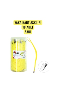 Yaka Kart Askı İpi 10 Adet Sarı Yaka Kart Askı İpi 10 Adet Sarı