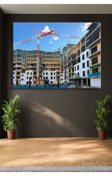 Kule Vinçler İle Yapımı Devam Eden Çok Katlı Modern Bir İnşaat Şantiyesi Yatay Kanvas Tablo 3910 Çok Renkli Kule Vinçler İle Yapımı Devam Eden Çok Katlı Modern Bir İnşaat Şantiyesi Yatay Kanvas Tablo 3910 Çok Renkli