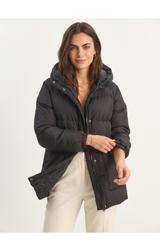 Onloox Kadın Siyah Siyah Polyester Kumaş Kapüşonlu Regular Fit Fermuarlı Astarlı Cepli Şişme Mont Onloox Kadın Siyah Siyah Polyester Kumaş Kapüşonlu Regular Fit Fermuarlı Astarlı Cepli Şişme Mont
