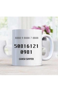 Sezgi Sayı Sekans Kişiye Özel Kupa Bardak Beyaz Sezgi Sayı Sekans Kişiye Özel Kupa Bardak Beyaz