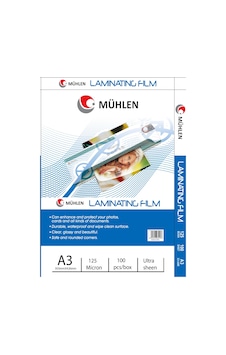 Mühlen Laminasyon Makinesi Filmi 125 Mc A3 1 Paket 100 Adet Mühlen Laminasyon Makinesi Filmi 125 Mc A3 1 Paket 100 Adet
