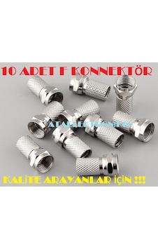 Metal 10 Adet Karasal Uydu Anten Kablo Ucu Konnektör F Jak Uç Metal 10 Adet Karasal Uydu Anten Kablo Ucu Konnektör F Jak Uç