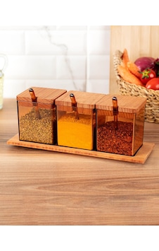 Madame Coco Geraldin Baharatlık 3'lü 1kbhrt00769x25,5x11,5cm-amber Ahşap Madame Coco Geraldin Baharatlık 3'lü 1kbhrt00769x25,5x11,5cm-amber Ahşap
