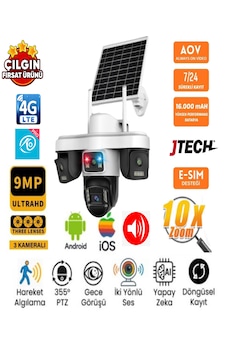 O-kam Ok-301 Premi Um 3+3+3 Aov 9mp 4g Si M Kartlı Solar Panelli 3 Lens 1 Alert Ptz Akıllı Kamera O-kam Ok-301 Premi Um 3+3+3 Aov 9mp 4g Si M Kartlı Solar Panelli 3 Lens 1 Alert Ptz Akıllı Kamera