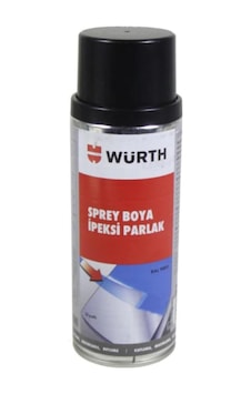 Würth İpeksi Parlak Siyah Sprey Tampon Boyası 400 Ml, 893349005