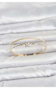 Pirinç Gold Renk Zirkon Taşlı Baget Model Kadın Bileklik Pirinç Gold Renk Zirkon Taşlı Baget Model Kadın Bileklik