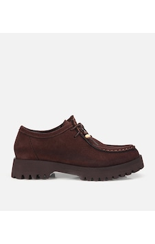 Hotiç Kadın Bej Süet Bağcıklı Kalın Tabanlı Loafer Hotiç Kadın Bej Süet Bağcıklı Kalın Tabanlı Loafer