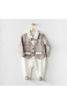 Andywawa Little Man Bebek Tulumu AC24403 Bej Andywawa Little Man Bebek Tulumu AC24403 Bej