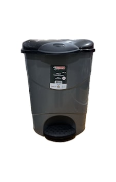 19 Litre Pedallı Plastik Çöp Kovası Gri - Siyah 19 Litre Pedallı Plastik Çöp Kovası Gri - Siyah