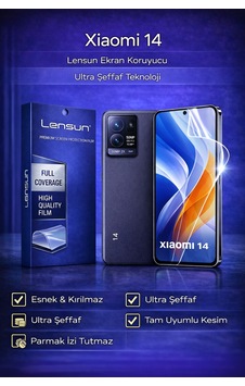 Xiaomi 14 Lensun Ultra Şeffaf Ekran Koruyucu Film Xiaomi 14 Lensun Ultra Şeffaf Ekran Koruyucu Film