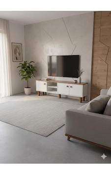 Sezer Tv Ünitesi 3 Kapaklı Tv Ünitesi Salon Mobilyası Beyaz - Meşe Sezer Tv Ünitesi 3 Kapaklı Tv Ünitesi Salon Mobilyası Beyaz - Meşe