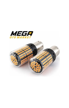 Mega Oto Market 12v 93 Tip 144 Led Turuncu Oto Ampul 2 Adet Stop, Fren Ve Sinyal Led Lambası Mega Oto Market 12v 93 Tip 144 Led Turuncu Oto Ampul 2 Adet Stop, Fren Ve Sinyal Led Lambası
