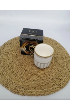 Şener Şnr 800433 Kupa Lujo Gold Çizgi Desen Altın - Beyaz