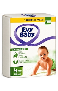 Evy Baby Bebek Bezi Maxi 3lü Fırsat 4 Numara 84'lü Evy Baby Bebek Bezi Maxi 3lü Fırsat 4 Numara 84'lü