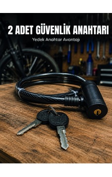12 Mm Çelik Halat Bisiklet Kilidi 80 Cm Anahtarlı Güvenlik Kilidi Pvc Kaplamalı Scooter Ve Elektrikli Bisiklet Uyuml Diğer 12 Mm Çelik Halat Bisiklet Kilidi 80 Cm Anahtarlı Güvenlik Kilidi Pvc Kaplamalı Scooter Ve Elektrikli Bisiklet Uyuml Diğer