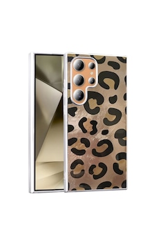 Galaxy Uyumlu S25 Ultra Kılıf Desenli Zore Mep Kapak Gold Leopar Galaxy Uyumlu S25 Ultra Kılıf Desenli Zore Mep Kapak Gold Leopar