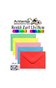 Renkli Zarf 13x18 Cm 5 Adet Renkli Mektup Zarfı Renkli Davetiye Zarfı Kartpostal Çekiliş Hediye Zarfı Çok Renkli Renkli Zarf 13x18 Cm 5 Adet Renkli Mektup Zarfı Renkli Davetiye Zarfı Kartpostal Çekiliş Hediye Zarfı Çok Renkli