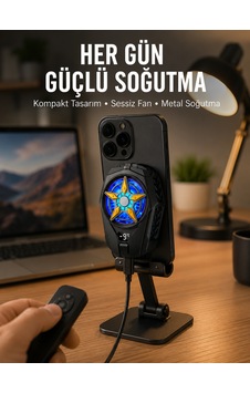 Cep Telefonu Radyatörü Type-c, 2 Vitesli, Sessiz Soğutma Fanı Yeni Nesil Diğer Cep Telefonu Radyatörü Type-c, 2 Vitesli, Sessiz Soğutma Fanı Yeni Nesil Diğer