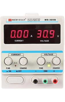 Mervesan Mt-305b Adaptör Laboratuvar Tipi Ayarlı 0-30 Volt 5 Amper 150 Watt Mervesan Mt-305b Adaptör Laboratuvar Tipi Ayarlı 0-30 Volt 5 Amper 150 Watt