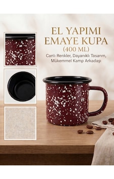 Galaksi Serisi Kobalt Mavi Sarı Sıçratmalı Retro Emaye Kamp Kupası 400 Ml Bordo Galaksi Serisi Kobalt Mavi Sarı Sıçratmalı Retro Emaye Kamp Kupası 400 Ml Bordo