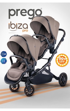 Prego İbiza New Pro İkiz Bebek Arabası Kahve Prego İbiza New Pro İkiz Bebek Arabası Kahve