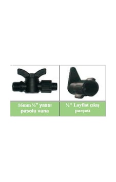 Bestpump 16mm Yassı Layflat Hortum Çıkış Parçası+damlama Vana Seti-1 Adet