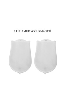 Ergonomik Şeffaf Silikon Hamur Yoğurma Torbası Seti 2 Adet Çok Renkli Ergonomik Şeffaf Silikon Hamur Yoğurma Torbası Seti 2 Adet Çok Renkli
