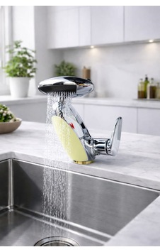 Led Işıklı Penguen Lavabo Bataryası - Uzatılabilir Spiralli Şelale Akışlı Krom Banyo Musluğu Diğer Led Işıklı Penguen Lavabo Bataryası - Uzatılabilir Spiralli Şelale Akışlı Krom Banyo Musluğu Diğer
