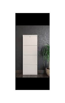 İdeal Home 4 Lı Beyaz Ayakkabılık Beyaz