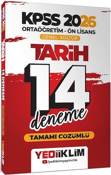 Yediiklim 2026 Kpss Ortaöğretim Ön Lisans Genel Kültür Tarih Tamamı Çözümlü 14 Deneme Yediiklim 2026 Kpss Ortaöğretim Ön Lisans Genel Kültür Tarih Tamamı Çözümlü 14 Deneme