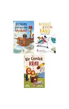 Timaş Çocuk İlkokul 3 lü Okuma Seti / Benim Zürafam Uçabilir - Aceleci Ayıcık Babu - Bir Günlük Kral