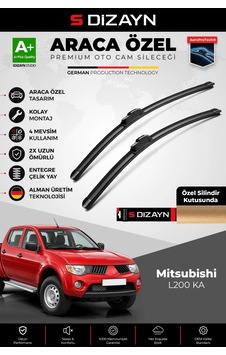 S-dizayn Mitsubishi L200 Ka Ön Cam Silecek Seti 2006-2009 Premium Araca Özel 53-48 Cm A+ Kalite Aocs