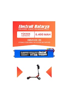 Onvo Kx-02 Uyumlu Batarya Yüksek Kapasite 21.6v 6.400mah Elektrikli Scooter Bataryası Çok Renkli