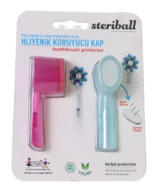 Steriball Elektrikli & Pilli Diş Fırçaları İçin Koruma Kabı 2'li - Pembe - Açık Mavi Steriball Elektrikli & Pilli Diş Fırçaları İçin Koruma Kabı 2'li - Pembe - Açık Mavi