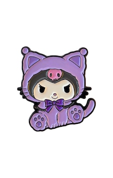 Kuromi Sanrio Metal Broş 1 Mor