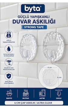 Şeffaf Kendinden Yapışkanlı Duvar Askılığı 6 Cm Çaplı Delmeden Montaj Güçlü Yapışkanlı Banyo Mutfak Havlu Askısı 2'li Şeffaf Şeffaf Kendinden Yapışkanlı Duvar Askılığı 6 Cm Çaplı Delmeden Montaj Güçlü Yapışkanlı Banyo Mutfak Havlu Askısı 2'li Şeffaf