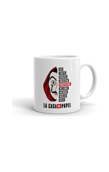 La Casa De Papel Baskılı Kupa Beyaz La Casa De Papel Baskılı Kupa Beyaz