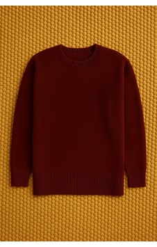 Femelle Kadın Bordo Standart Beden Oversize Basic Triko Kazak - 357 Femelle Kadın Bordo Standart Beden Oversize Basic Triko Kazak - 357