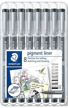 Staedtler Pigment Liner Siyah Çizim Kalemi 8Li Set Staedtler Pigment Liner Siyah Çizim Kalemi 8Li Set