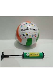Gool Sport Voleybol Topu Turuncu Yeşil + Pompa Yeşil