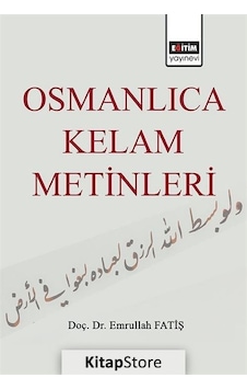 Osmanlıca Kelam Metinleri- Eğitim Yayınevi Osmanlıca Kelam Metinleri- Eğitim Yayınevi
