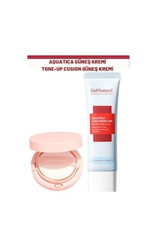 Cell Fusion C Aquatica + Tone Up Cusion Kompakt Güneş Kremi Seti Cell Fusion C Aquatica + Tone Up Cusion Kompakt Güneş Kremi Seti