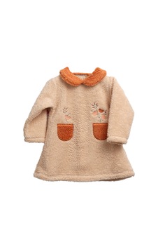 Modanino Kız Bebek Peluş Elbise 6-36 Ay 12473 Krem Modanino Kız Bebek Peluş Elbise 6-36 Ay 12473 Krem