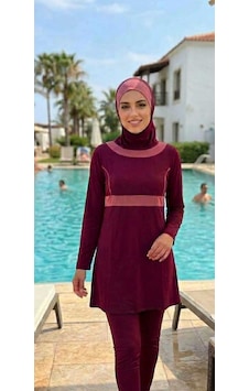 Lazella Uzun Kol Tam Tesettür Mayo - 9016348755282 Bordo Lazella Uzun Kol Tam Tesettür Mayo - 9016348755282 Bordo
