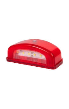 Plaka Lamba 6 Led'li 12v-24v Kırmızı - Fr0215-r