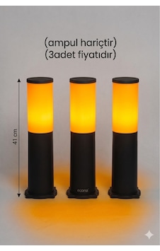3 Adet 41 Cm Bahçe Yol Aydınlatma, Set Üstü, Duvar Armatürü, Çim,yürüyüş Yolu Aplik,dekoratif Armatür Ampul Hariç 3 Adet 41 Cm Bahçe Yol Aydınlatma, Set Üstü, Duvar Armatürü, Çim,yürüyüş Yolu Aplik,dekoratif Armatür Ampul Hariç