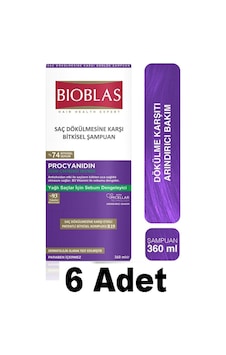 Bioblas Procyanidin Yağlı Saçlar İçin Dökülme Karşıtı Şampuan 6 x 360 ML