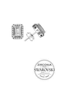 Gümüş Swarovski Baget Taşlı Pırlanta Modeli Küpe Gümüş Swarovski Baget Taşlı Pırlanta Modeli Küpe
